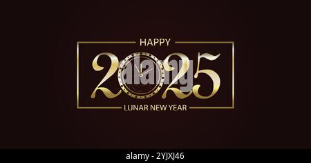 Celebrating the Year of the Lunar New Year 2025 Stock Vector
