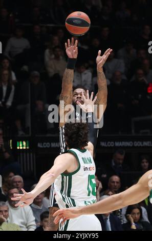 Rayjon Tucker (Virtus Bologna) during the basketball Turkish Airlines