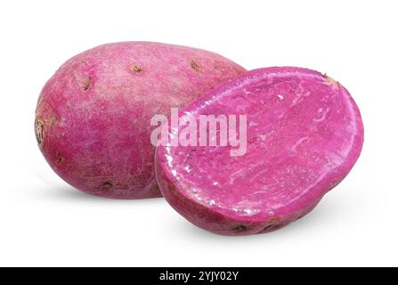 Sweet potato isolated on white background. potato clipping path Stock Photo
