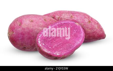 Sweet potato isolated on white background. potato clipping path Stock Photo