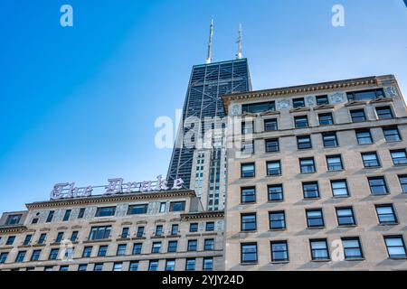 Chicago, IL - July 25, 2024: Skyscrapers along Magnificent Mile. Stock Photo