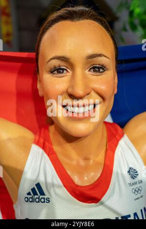 wax figure representing athelt Dame Jessica Ennis-Hill on display at