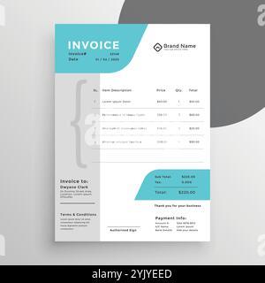 creative modern invoice template design Stock Vector