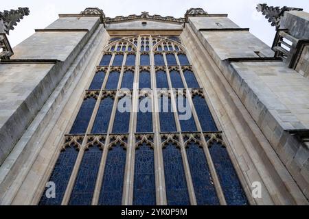 Bath Abbey, east window, Bath, Somerset, England Stock Photo