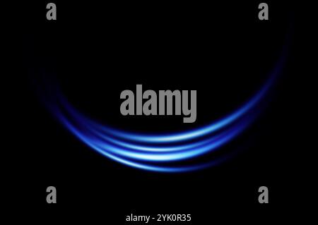 Effect Blue Light Glowing light bursts with sparkles. Glow light effect set, lens flare, explosion, glitter, line, sun flash, spark and star. Abstract Stock Photo