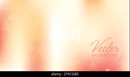 Abstract yellowish orange background with translucent triangles. Subtle vector graphic pattern. CMYK colors Stock Vector