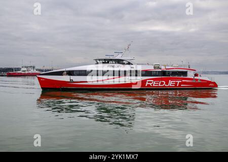 Red Jet 7 Ferry Stock Photo