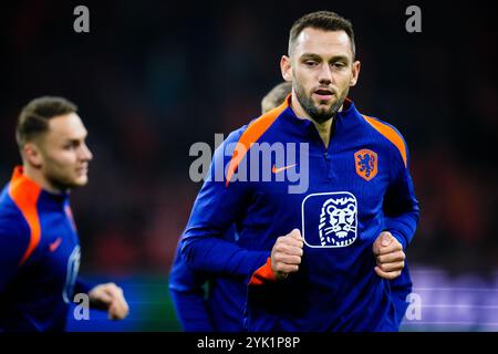 Amsterdam - Stefan de Vrij of The Netherlands during the fourth round of the new format of The Champions League 2024/2025. The match is set between The Netherlands and Hungary at Johan Cruijff ArenA on 16 November 2024 in Amsterdam, The Netherlands. (Box to Box Pictures/Yannick Verhoeven) Stock Photo