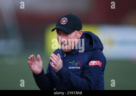 Redditch, UK, 17th November 2024. Graham Drury, manager of Stamford AFC4during the  Southern League Premier Division Central game between Redditch Utd vs Stamford AFC  (Credit: Gustavo Pantano/Alamy Live News) Stock Photo