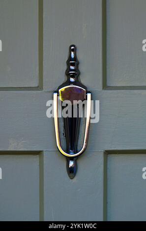 Metal door knocker. House number 39, Beast Banks, Kendal, Cumbria, England, United Kingdom, Europe. Stock Photo