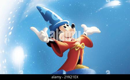 FANTASIA 1940 Walt Disney cartoon with Mickey Mouse in the Sorcerer's Apprentice sequence. Stock Photo