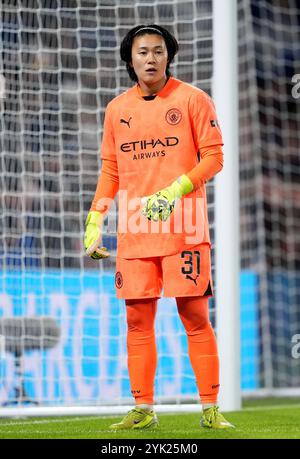 Manchester City goalkeeper Ayaka Yamashita poses for photographs with ...