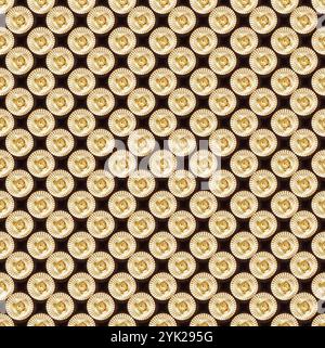 Beautiful golden seamless pattern. Elegant and unique background design made from lamps Stock Photo