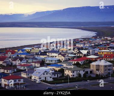 Saudárkrókur, Small seaside town on the Artic Circle, Iceland. Stock Photo