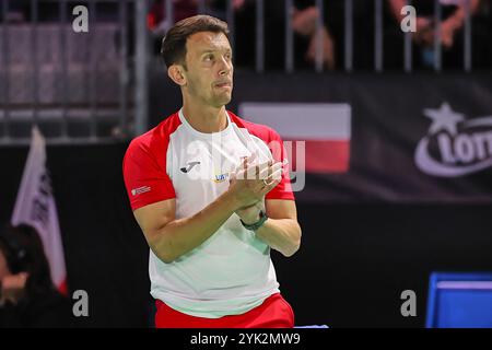 Malaga, Malaga, Spain. 16th Nov, 2024. Captain Dawid Celt of Poland, during the match of Iga Swiatek of Poland during the 2024 Billie Jean King Cup Finals - Womens Tennis (Credit Image: © Mathias Schulz/ZUMA Press Wire) EDITORIAL USAGE ONLY! Not for Commercial USAGE! Stock Photo