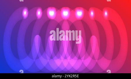 Abstract background with blue red lights Stock Vector