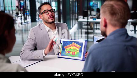 Thermal House Imaging And Heat Thermography. Insulation Image Stock Photo
