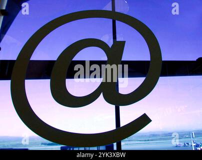 the at sign  as symbol for internet usage and being online the at sign  and internet Stock Photo