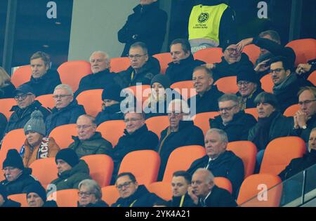 Freiburg, Germany. 16th Nov, 2024. Rudi Voeller, Voeller (DFB Sportdirektor), Andreas Rettig, DFB-Geschaeftsfuehrer Sport, Geschaeftsfuehrer der Deutschen Fussball Liga (DFL), Joachim Jogi Loew, former DFB head coach, in the UEFA Nations League 2024 match GERMANY - BOSNIA HERZEGOVINA 7-0 in Season 2024/2025 at Nov 16, 2024 in Freiburg, Germany. Photographer: ddp images/star-images Credit: ddp media GmbH/Alamy Live News Stock Photo