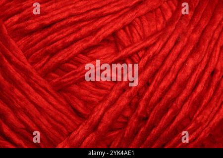 Deep red wool yarn texture suitable as background concept Stock Photo