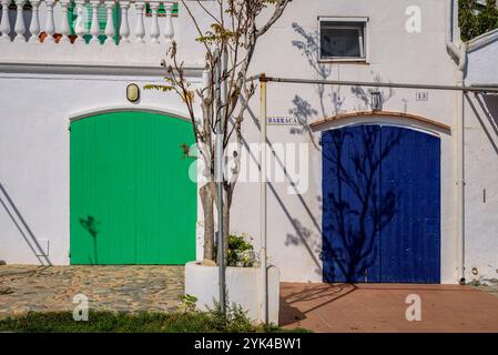 Fishing village of S'Alguer, in Palamós, one of the most iconic sites on the Costa Brava (Baix Empordà, Girona, Catalonia, Spain) Stock Photo