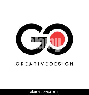 Modern letter GO logo design vector for business company Stock Vector