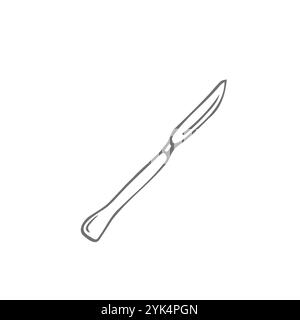 Scalpel doodle vector icon. Drawing sketch illustration hand drawn line. Stock Vector