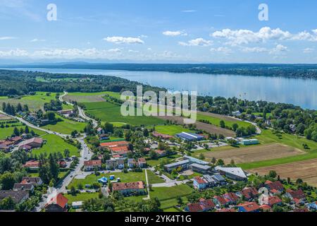 Summer in the Fünfseenland region around Inning between Wörthsee and Ammersee in Upper Bavaria Stock Photo