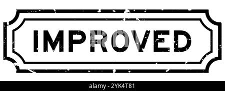 Grunge black improved word rubber seal stamp on white background Stock ...