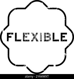 Grunge black flexible word rubber seal stamp on white background Stock ...