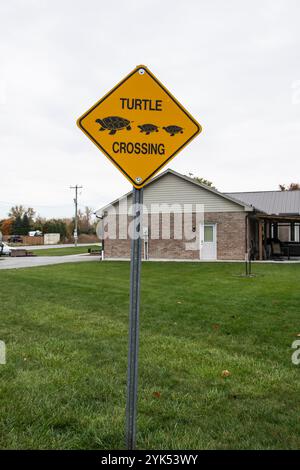 Turtles crossing sign on Tisdelle Drive in Lighthouse Cove, Tilbury ...