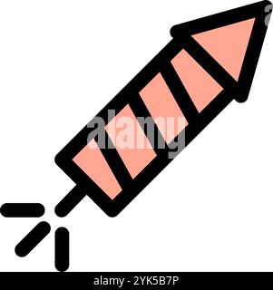 New year icon symbol- firework rocket icon Stock Vector