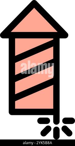 New year icon symbol- firework rocket icon Stock Vector