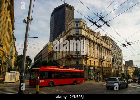 BELGRADE, SERBIA - AUGUST 18. 2024: Centre of the city of Belgrade Stock Photo