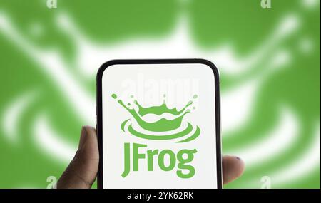 JFrog logo is displayed on smartphone Stock Photo - Alamy