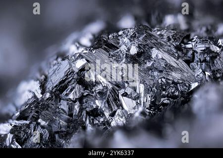 ganite. Specimen from Manganese deposit, Ilfed, Germany. Micro photography extreme close-up. microscope mineral crystal photography for Scientific use Stock Photo