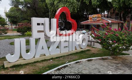 juazeiro, bahia, brazil - november 14, 2024:  sign of the city of Juazeiro, in the north of Bahia. Stock Photo