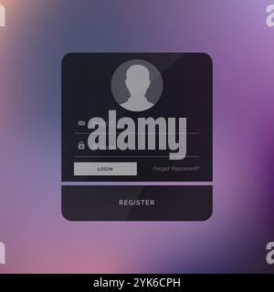 dark ui template design for login form Stock Vector Image & Art - Alamy