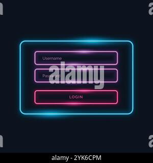 dark shiny login form ui template design Stock Vector Image & Art - Alamy
