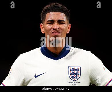 Wembley Stadium, London, UK. 17th Nov, 2024. Nations League, League B, Group 2 International Football, England versus Republic of Ireland; Jude Bellingham of England Credit: Action Plus Sports/Alamy Live News Stock Photo