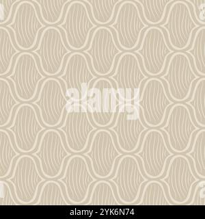 Abstract damask textured seamless pattern. Ogee repeat cover. Retro continuous ornament. Vector hand drawn illustration. Stock Vector