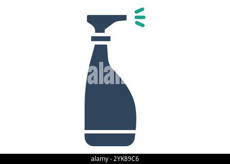 Spray icon. solid icon style. icon related to gardening. gardening tools elements vector illustration Stock Vector