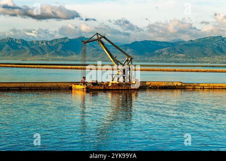 CAGLIARI, SARDINIA - October 9, 2024: Cagliari, the historic capital of Sardinia, offers stunning coastal views, rich Italian heritage, and vibrant Me Stock Photo