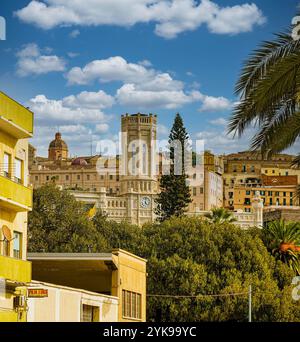 CAGLIARI, SARDINIA - October 9, 2024: Cagliari, the historic capital of Sardinia, offers stunning coastal views, rich Italian heritage, and vibrant Me Stock Photo