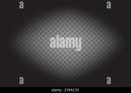 Gradient checkered background. Central light focus. Subtle shadowed edges. Vector texture overlay. Stock Vector