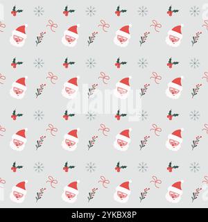 Gingerbread, wreaths, and Christmas trees pattern on yellow background. Vector illustrations. Stock Vector