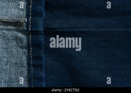 Inside and outside of raw denim texture background Stock Photo