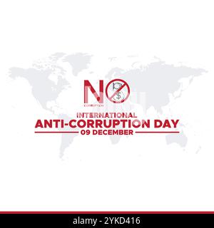 vector graphic of international anti corruption day good for international anti corruption day celebration. flat design. flyer design. Stock Vector