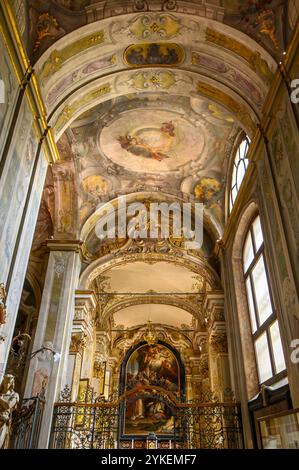 Milan, Italy. Interior of the Basilica di Sant'Ambrogio Stock Photo