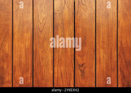 Brown wooden texture, vertical wood planks pattern as background Stock Photo